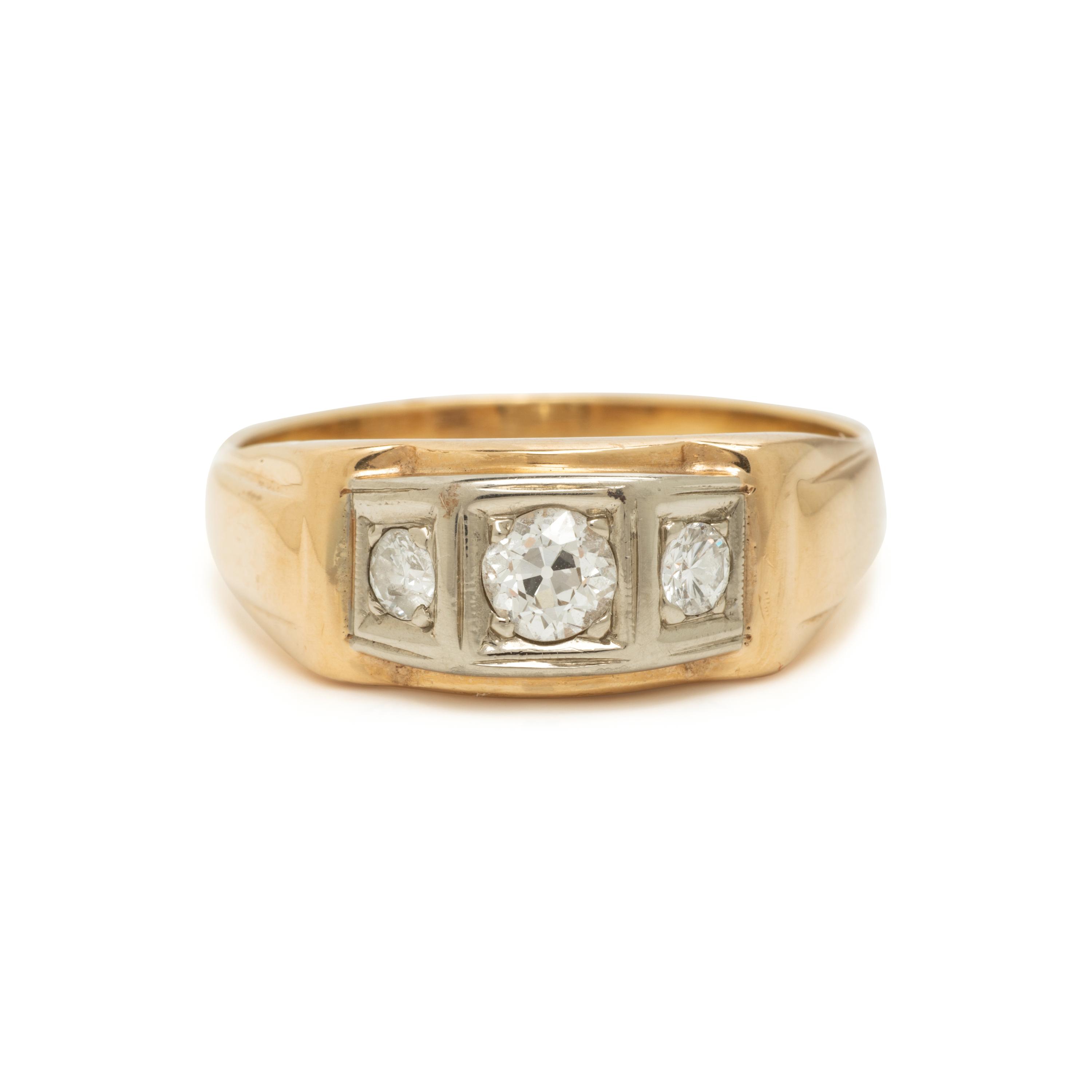Yellow Gold and Diamond Ring
