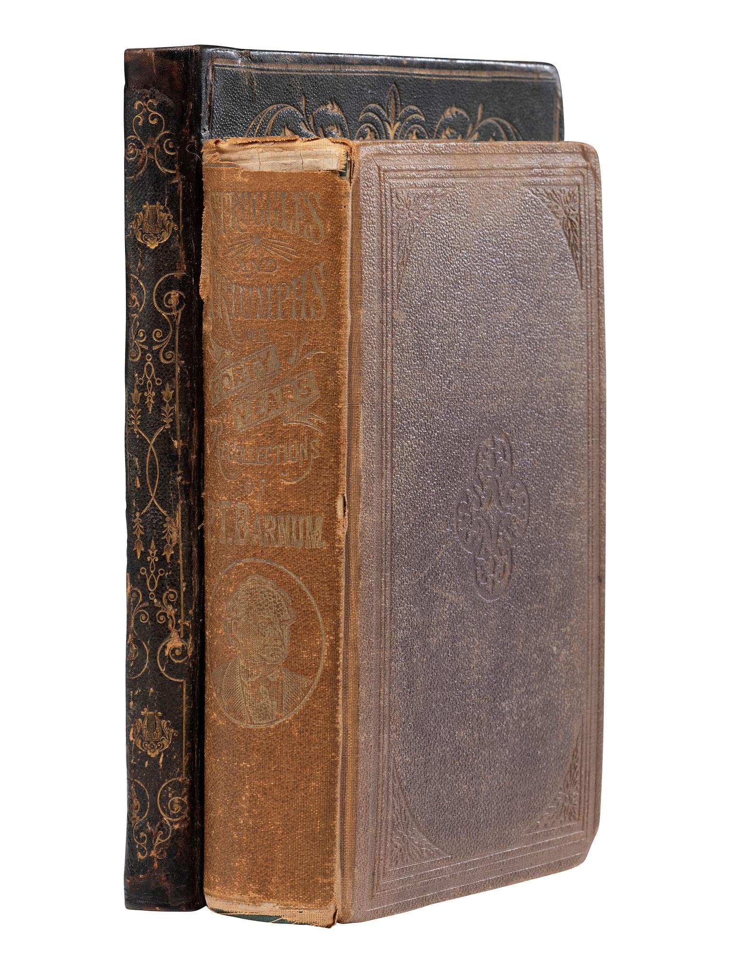 America in Manuscript BARNUM, Phineas Taylor (1810-1891). Autograph album compiled and inscribed by P.T. Barnum, with signatures of Tom Thumb and Edwin Booth.