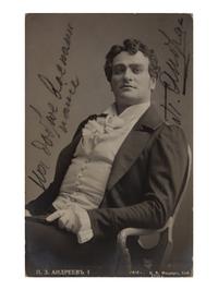 [20TH-CENTURY OPERA SINGERS]. A group of 5 signed photographs or photographic postcards of opera singers from the 1910s, comprising images of: