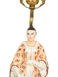 A Pair of Paris Porcelain Figures Mounted as Lamps