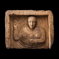 A South Arabian Alabaster Bust of a Wheat Bearer