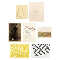 Various Artists (20th century) Merce Cunningham Portfolio , 1974 the complete portfolio of 7 prints on various papers, with text by Calvin Tompkins and the original gray linen-covered portfolio box with printed title