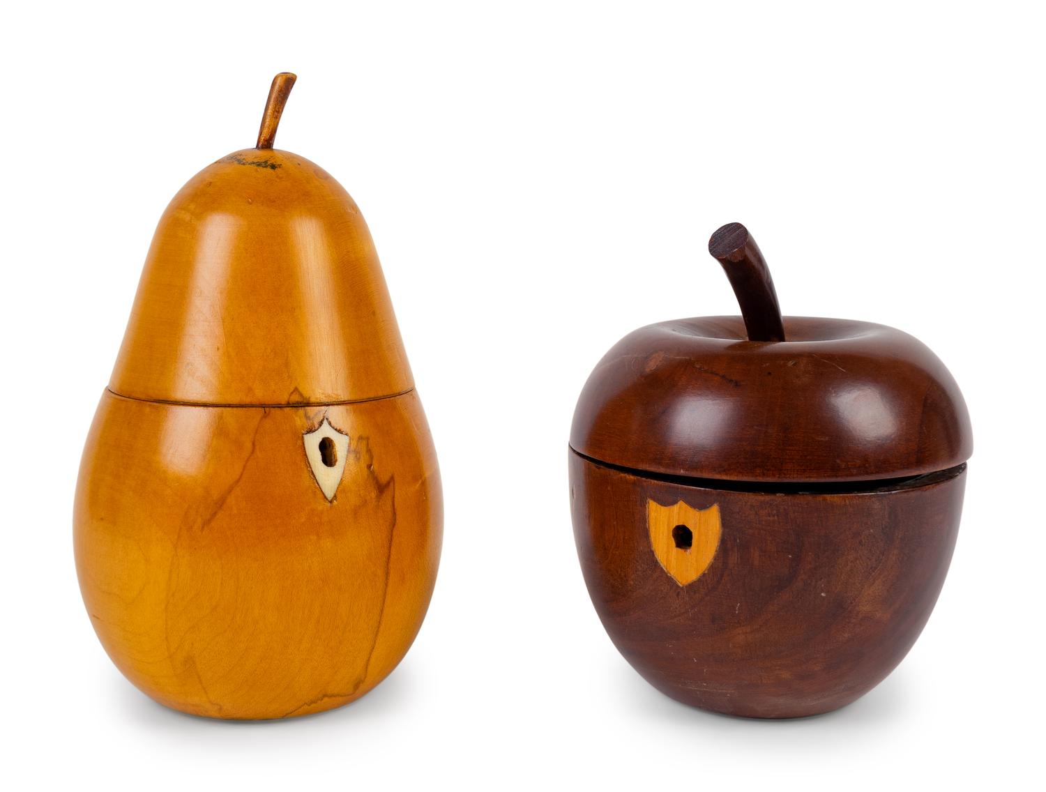 Two Regency Fruit-Form Tea Caddies — EARLY 19TH CENTURY