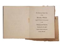 [EDUCATION]. Law school graduation program for Zanzye Hill, Nebraska's first Black female lawyer.