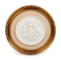 A Continental Bisque Porcelain Relief Plaque
