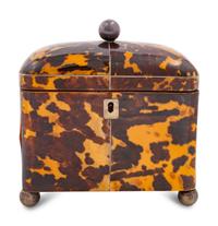 A George III Tortoiseshell Tea Caddy
