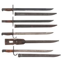 Lot of 4 Japanese Type 30 Bayonets with Scabbards