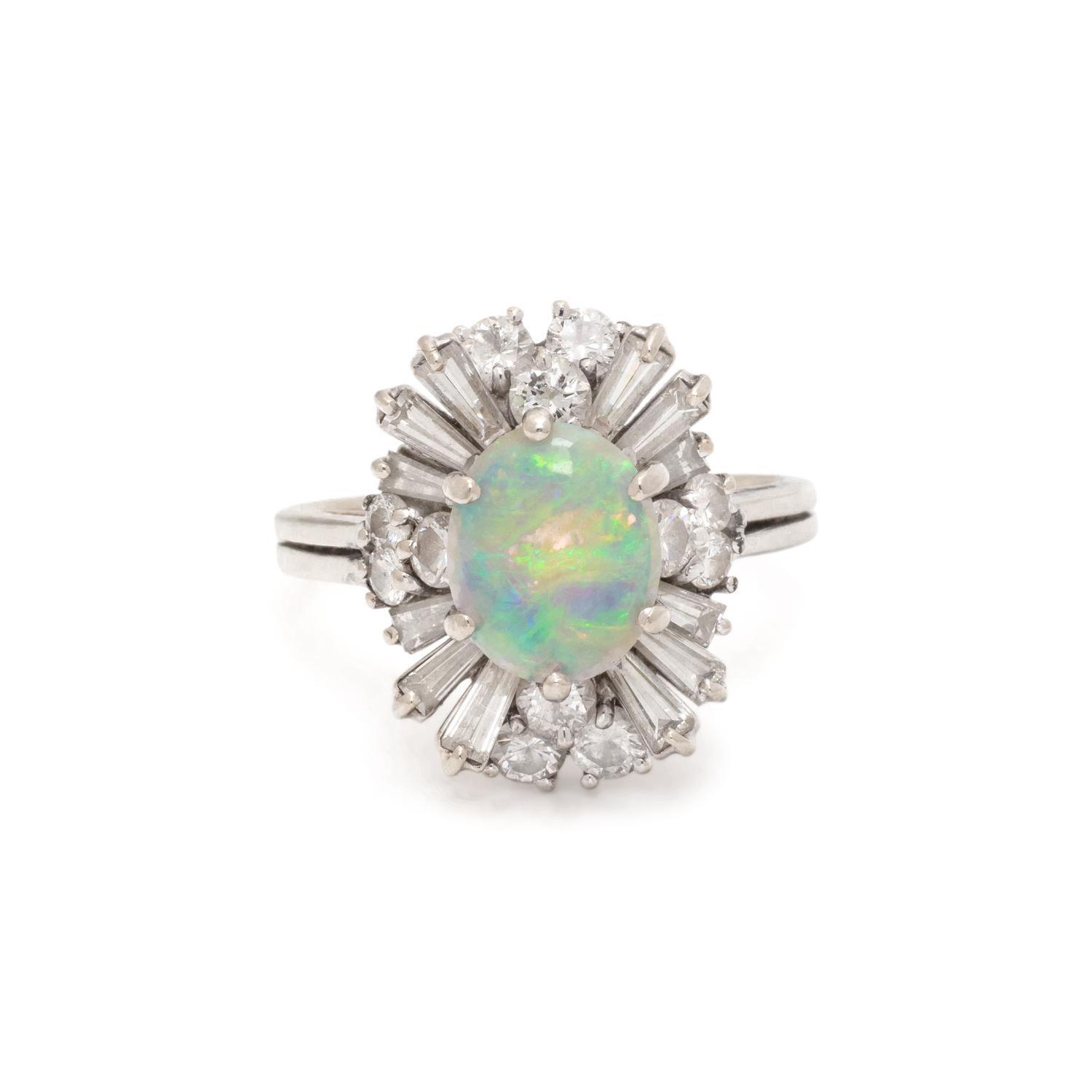 OPAL AND DIAMOND RING