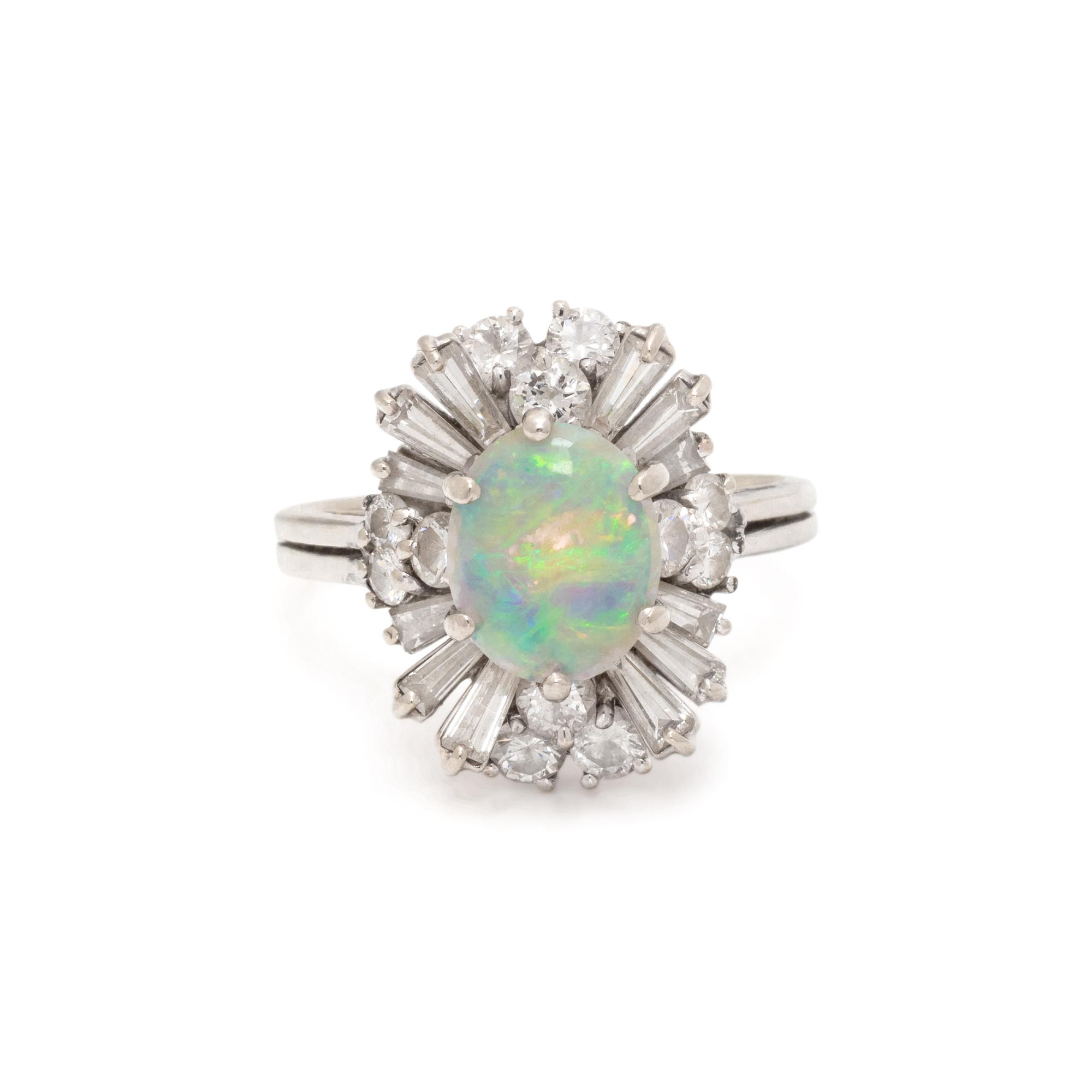 OPAL AND DIAMOND RING
