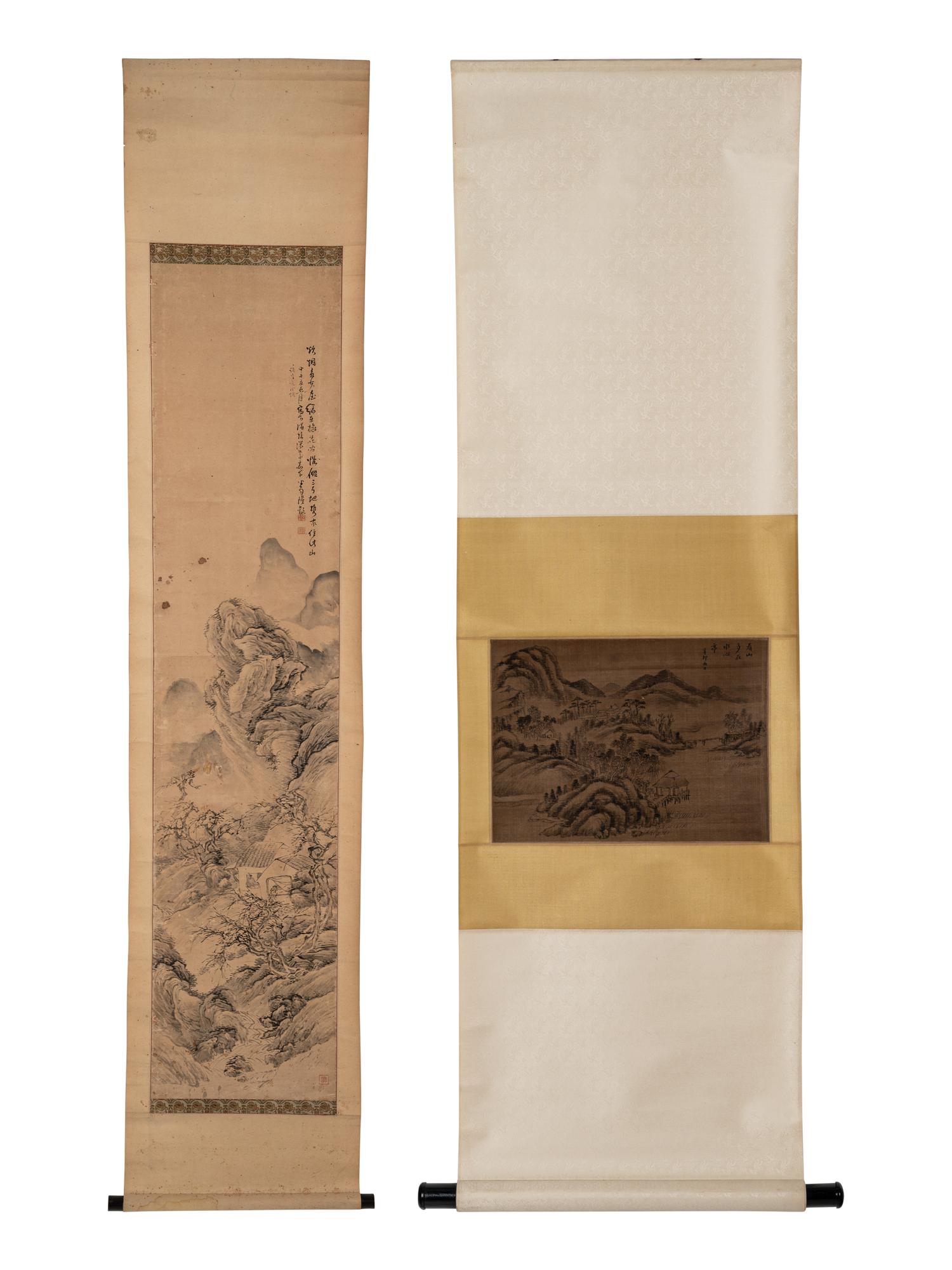 Two Landscape Hanging Scrolls