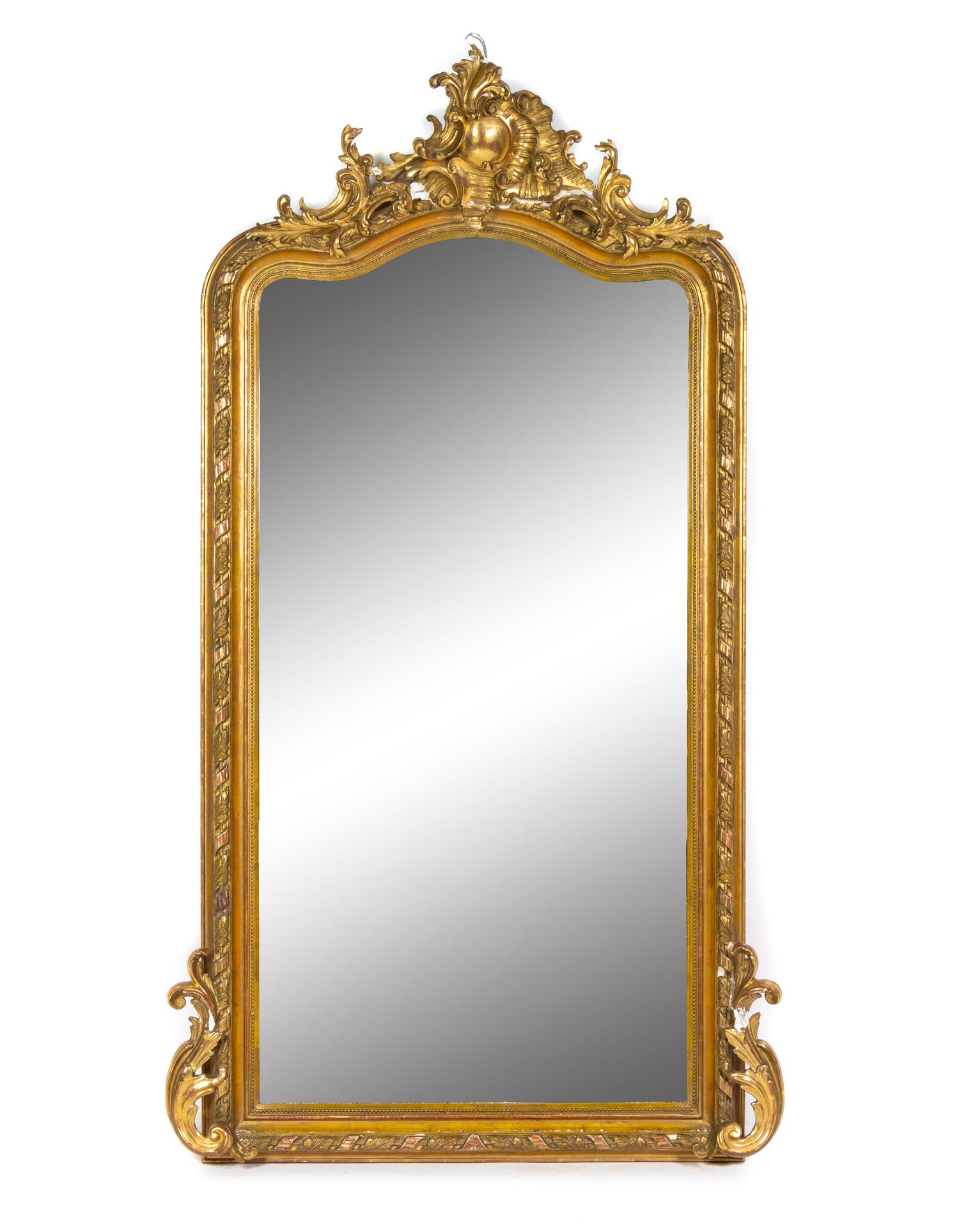 A Louis XV Style Giltwood Mirror