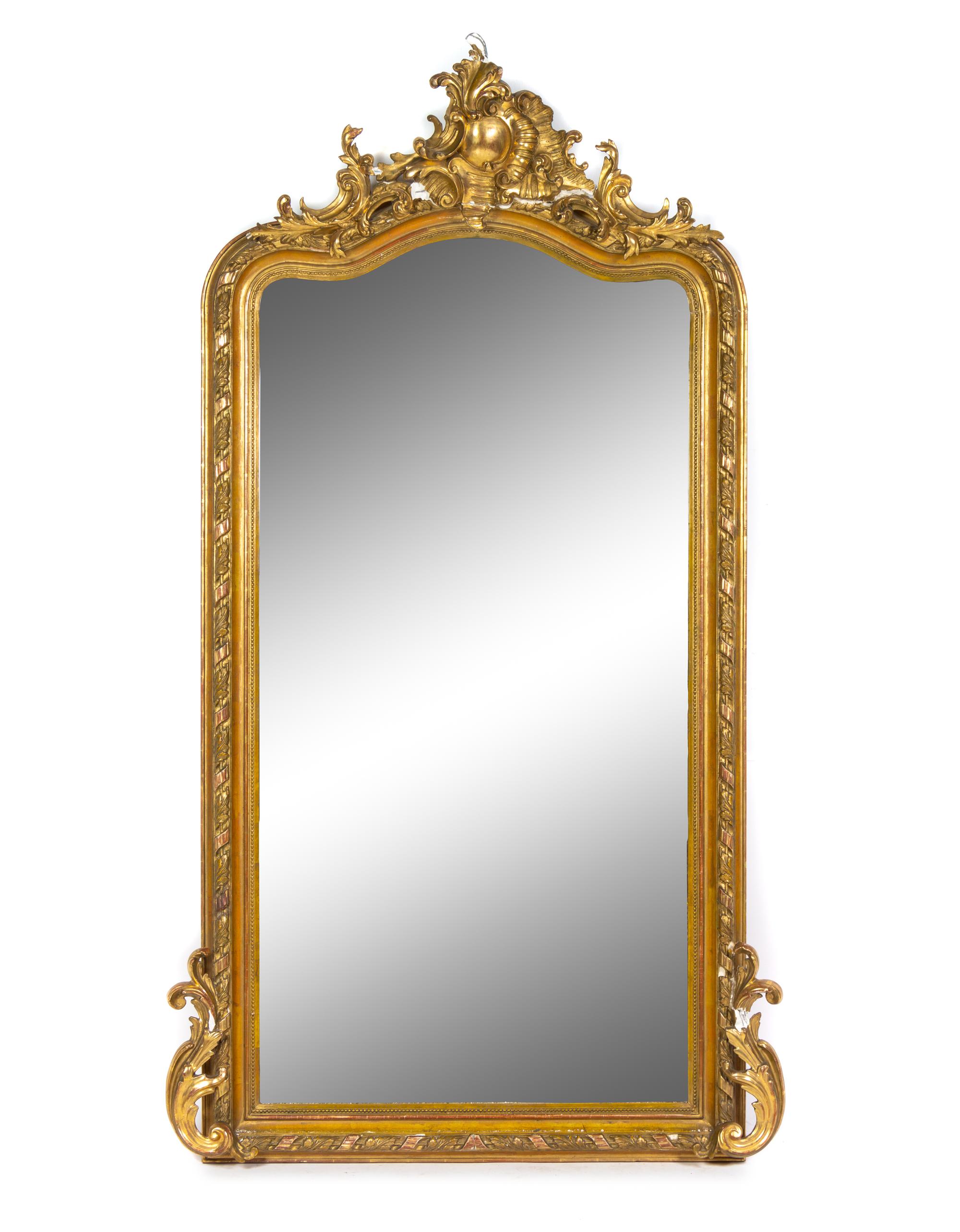 A Louis XV Style Giltwood Mirror