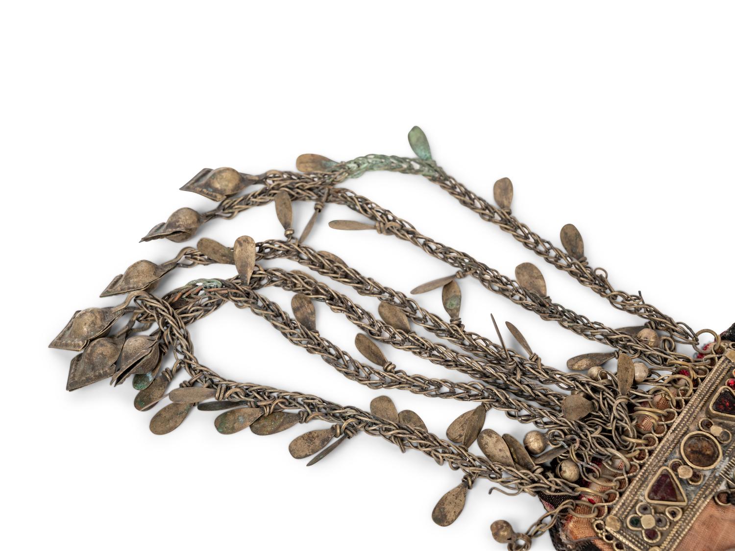 A Mongolian Silver Mounted Ceremonial Headdress