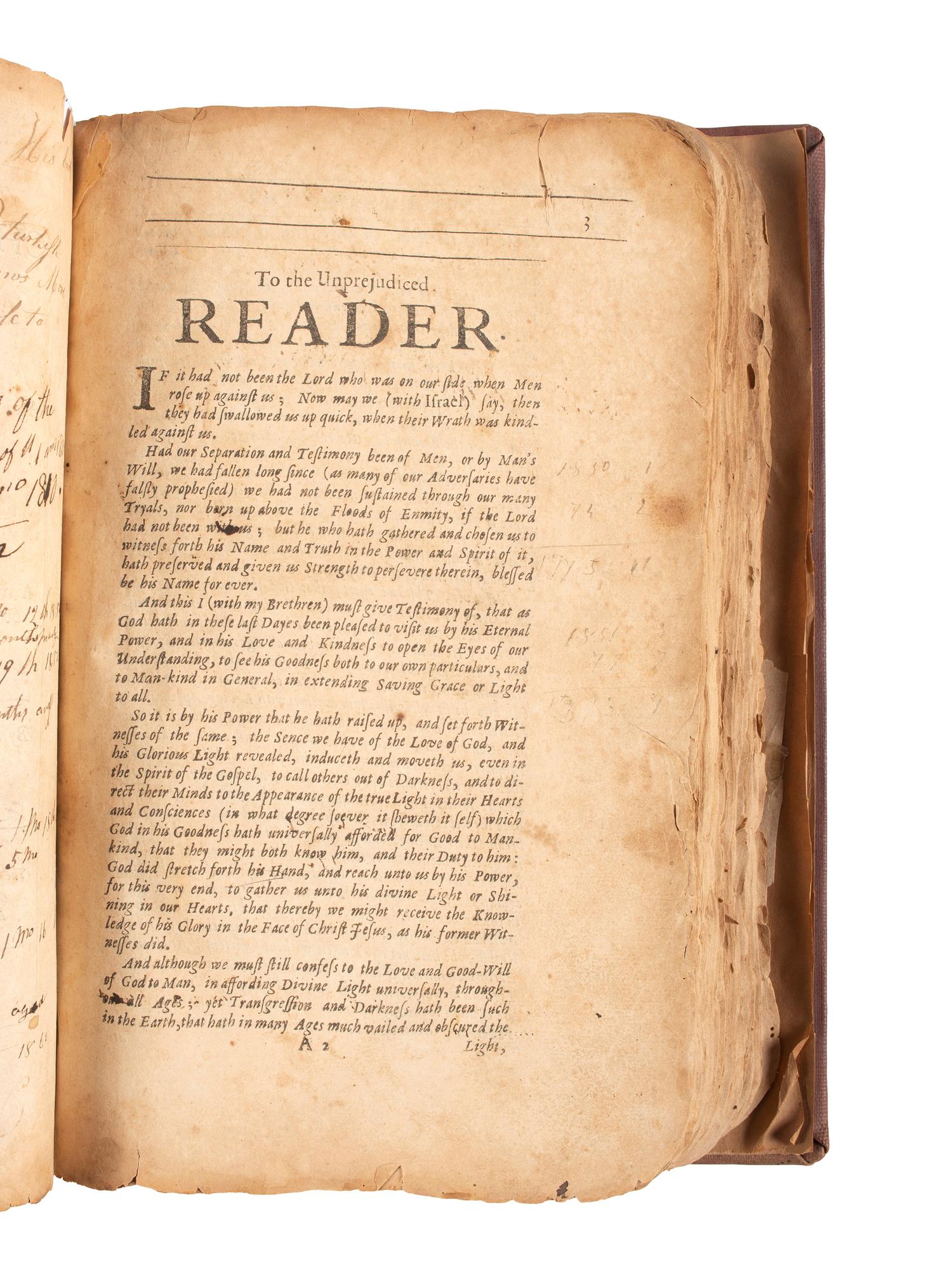 [QUAKERIANA]. PENN, William and George WHITEHEAD. The Christian-Quaker. [1674].