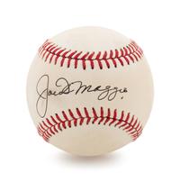 A Joe DiMaggio Single Signed Baseball