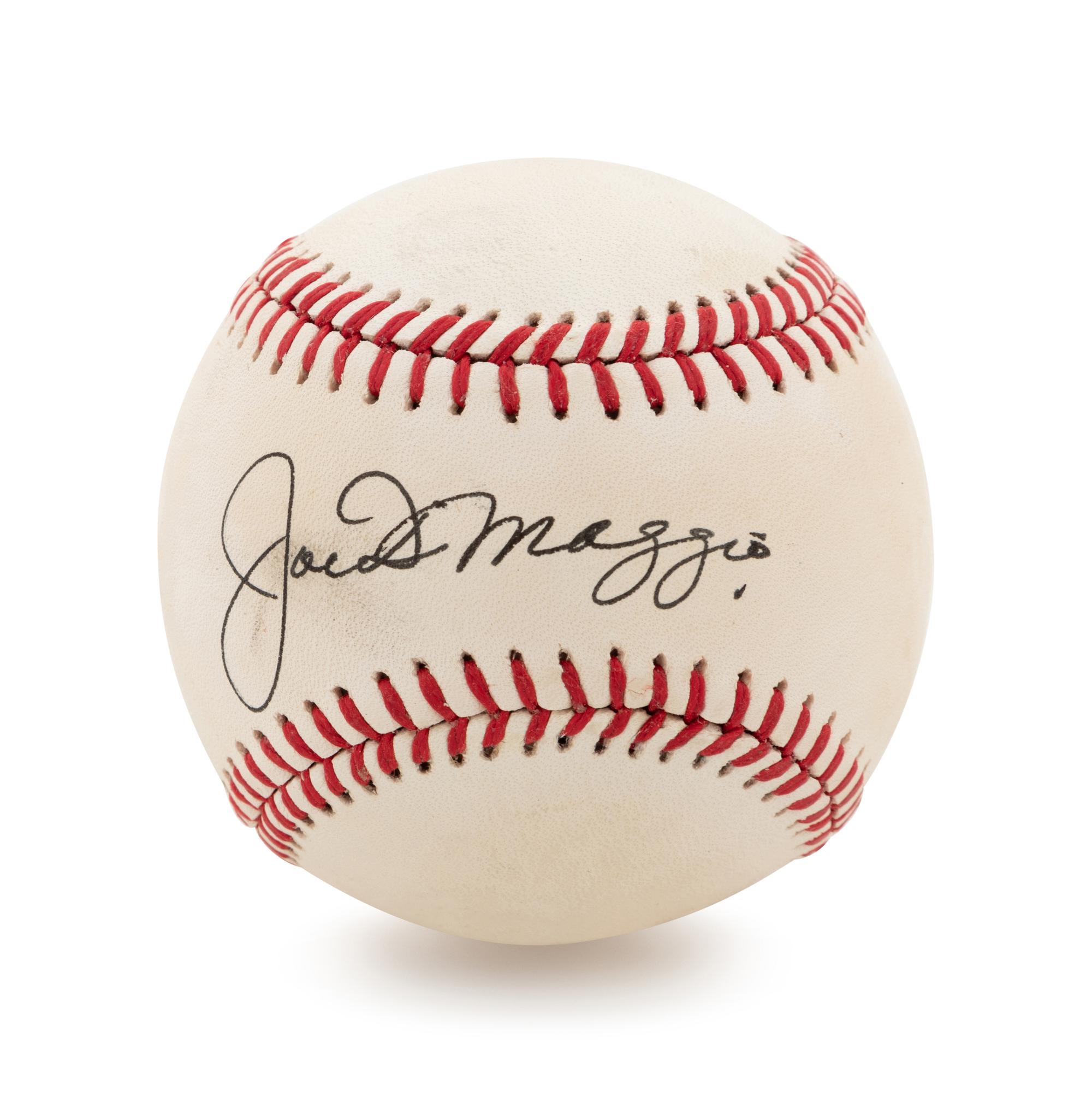 A Joe DiMaggio Single Signed Baseball