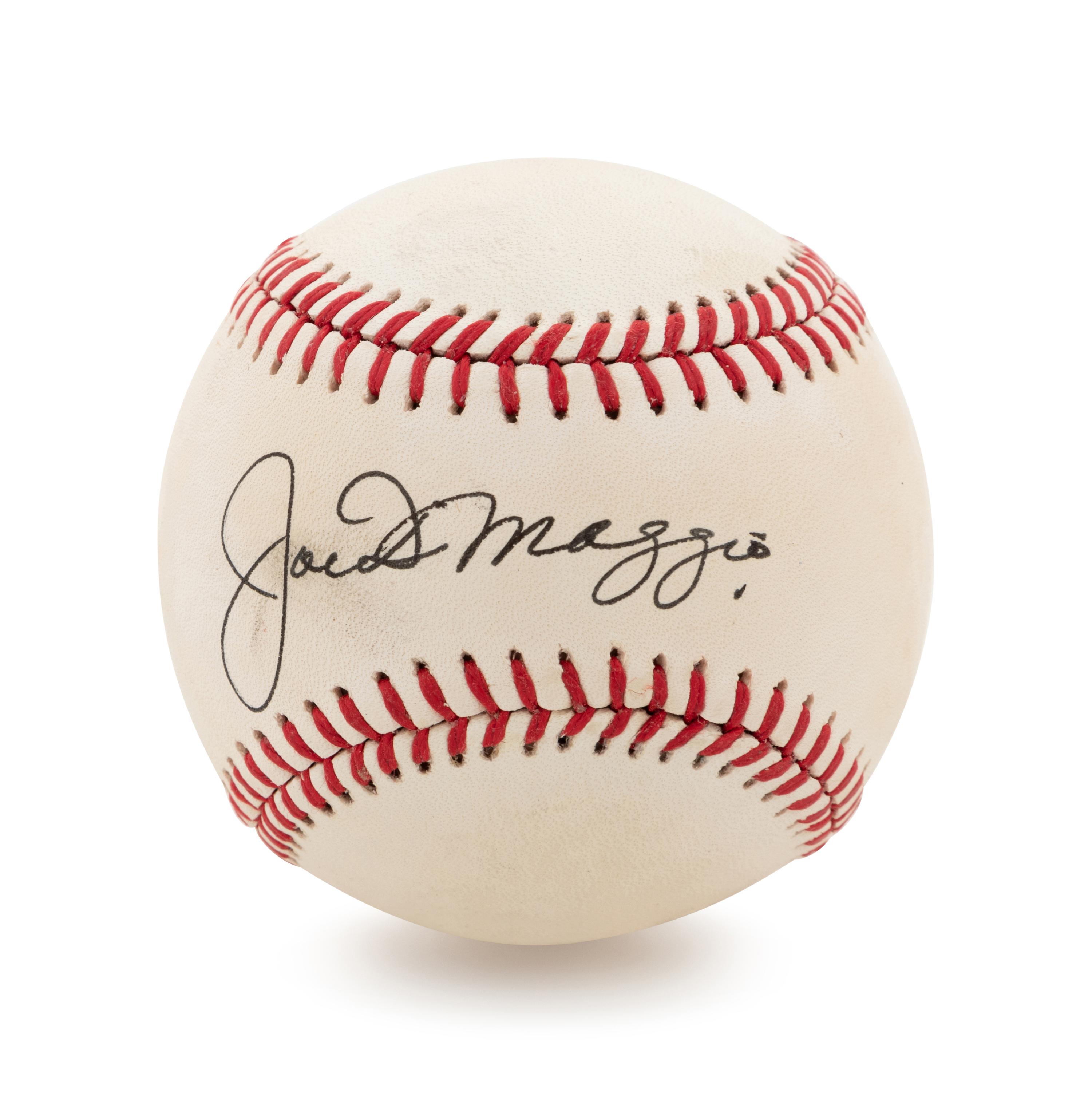 A Joe DiMaggio Single Signed Baseball