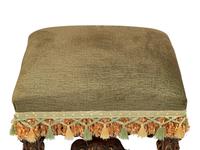 A Pair of Louis XIV Style Carved and Parcel Gilt Tabourets
