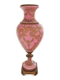 A Gilt Bronze Mounted Sèvres Style Porcelain Urn