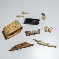 Collection of Inuit Harpoon Head, Buttons, Labrets, PLUS