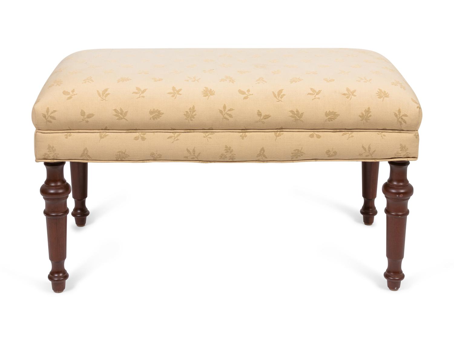An Edwardian Style Turned Mahogany Window Seat
