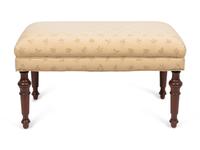 An Edwardian Style Turned Mahogany Window Seat