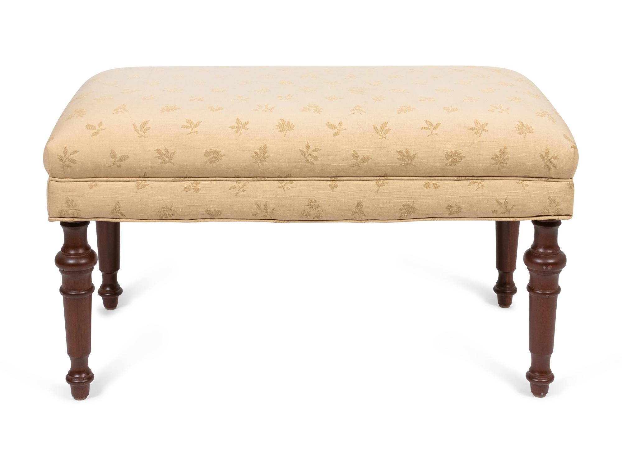 An Edwardian Style Turned Mahogany Window Seat