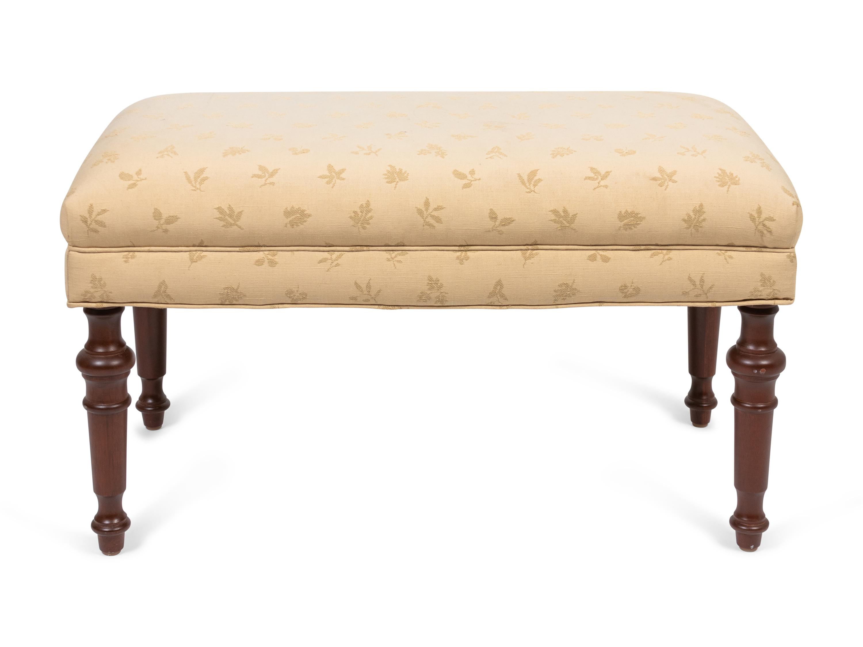 An Edwardian Style Turned Mahogany Window Seat