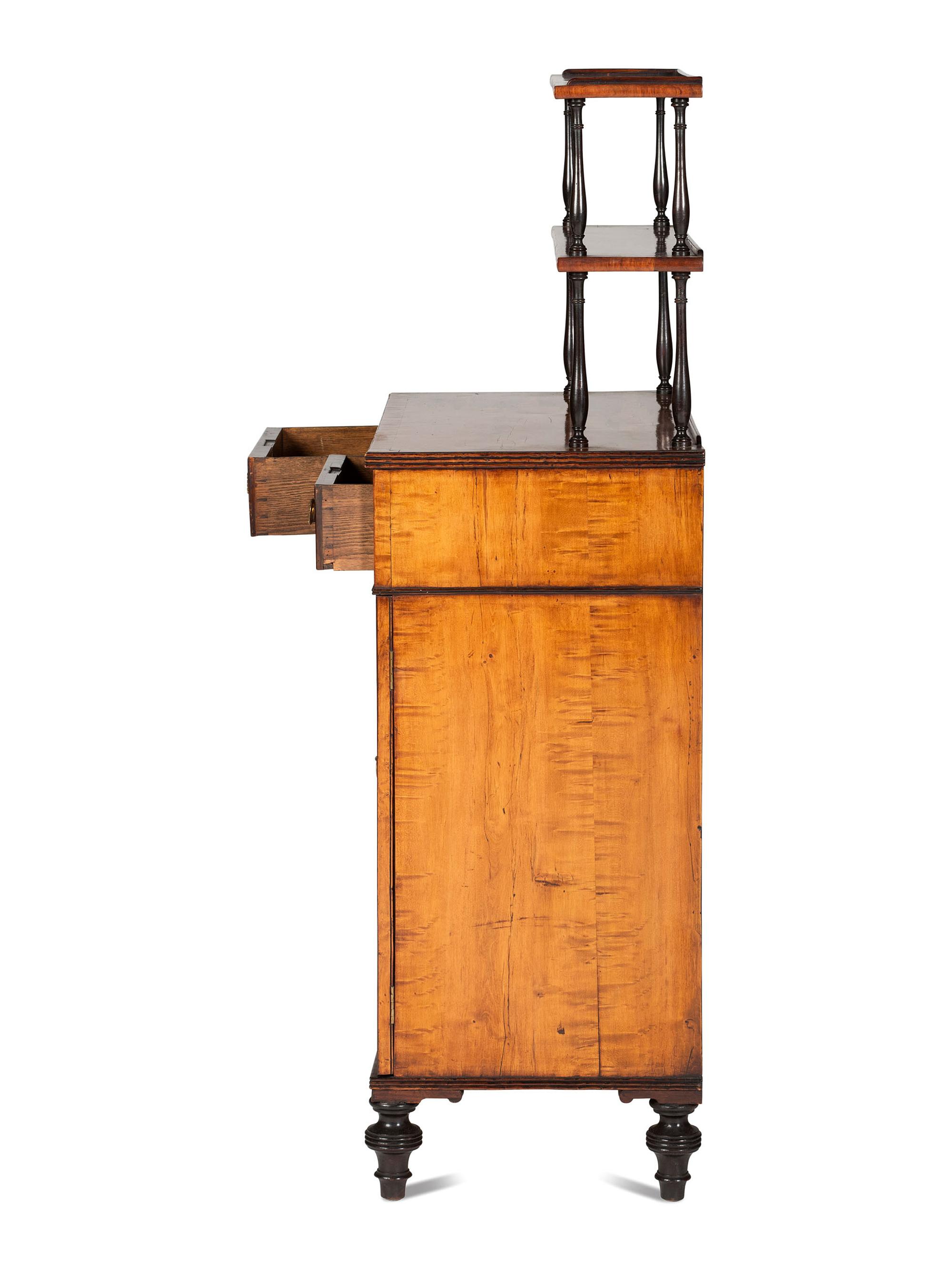 A Regency Satinwood and Mahogany Chiffonier