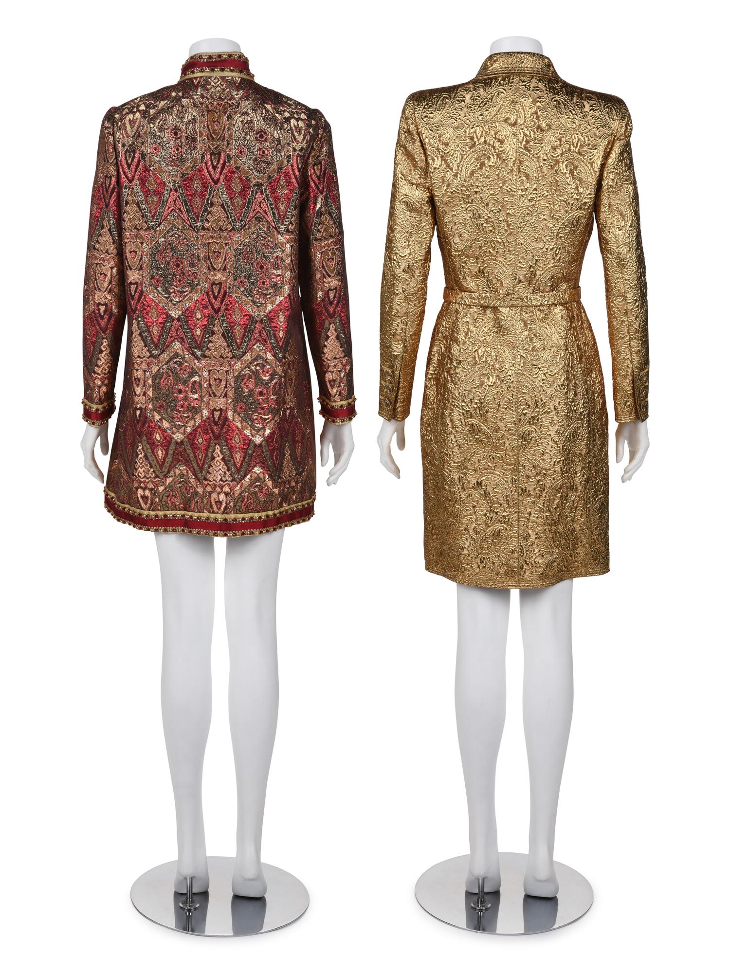 Two Designer Lamé Jackets: One Ungaro and One Teal Traina