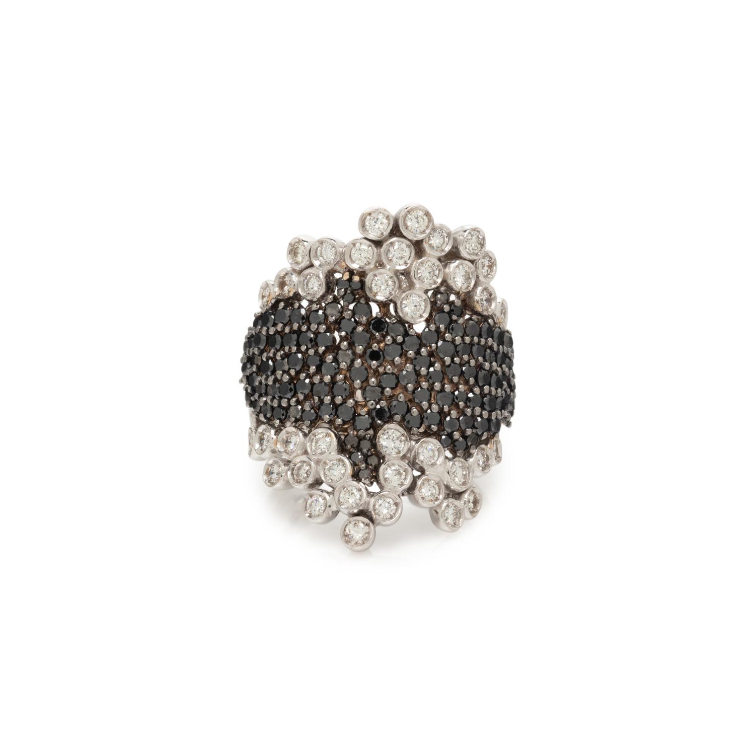 DIAMOND AND BLACK DIAMOND RING