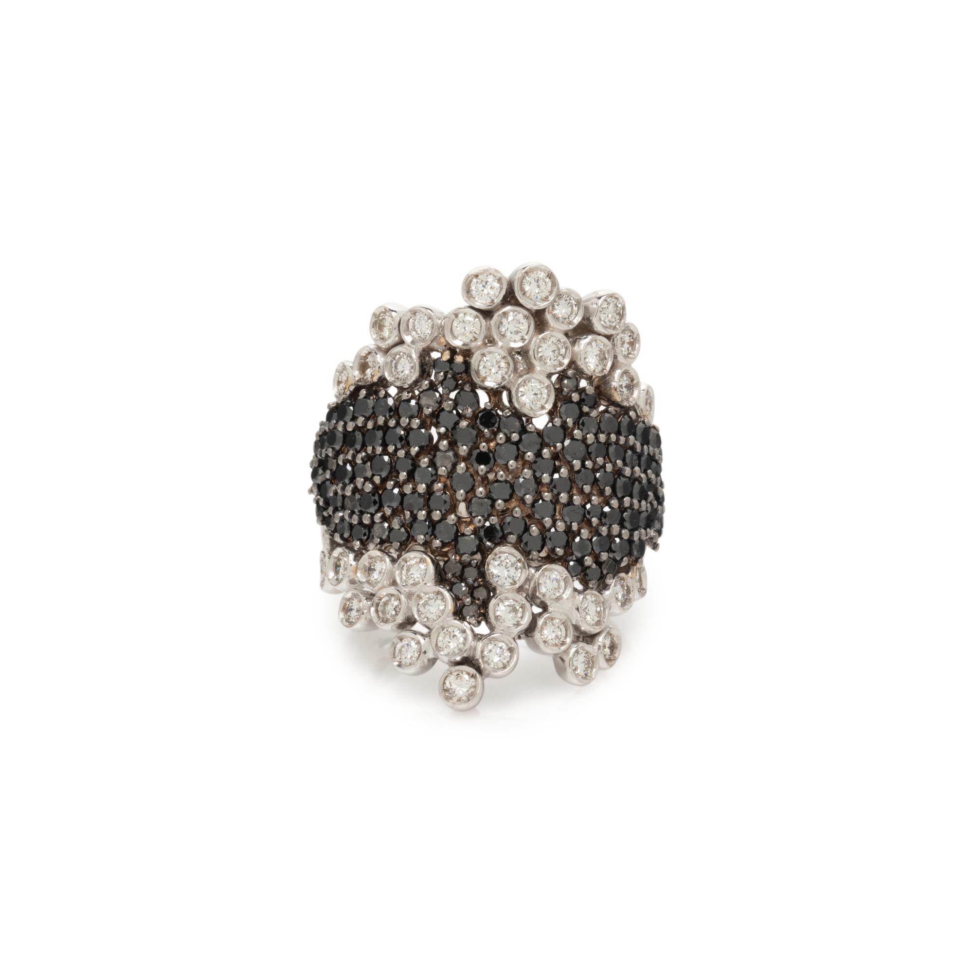 DIAMOND AND BLACK DIAMOND RING