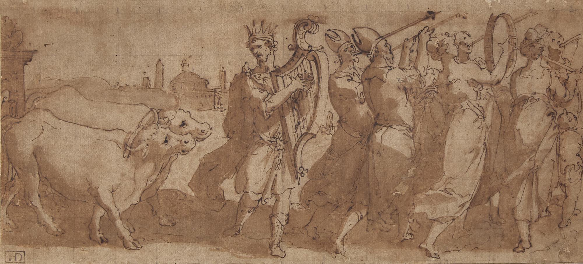 King David Playing His Harp