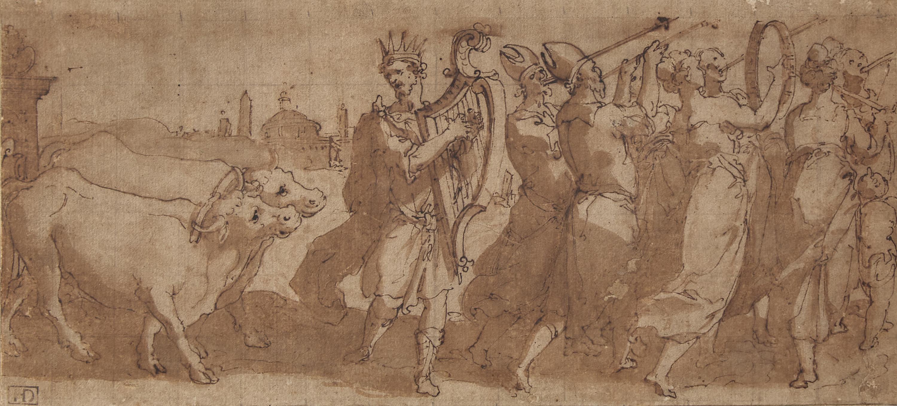 King David Playing His Harp