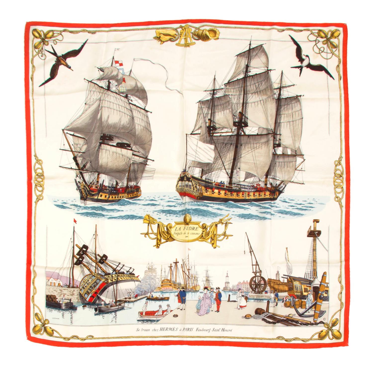 An Hermes Silk Scarf, 35 x 35 inches.
