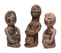 Tesuque Pottery Rain God Figures