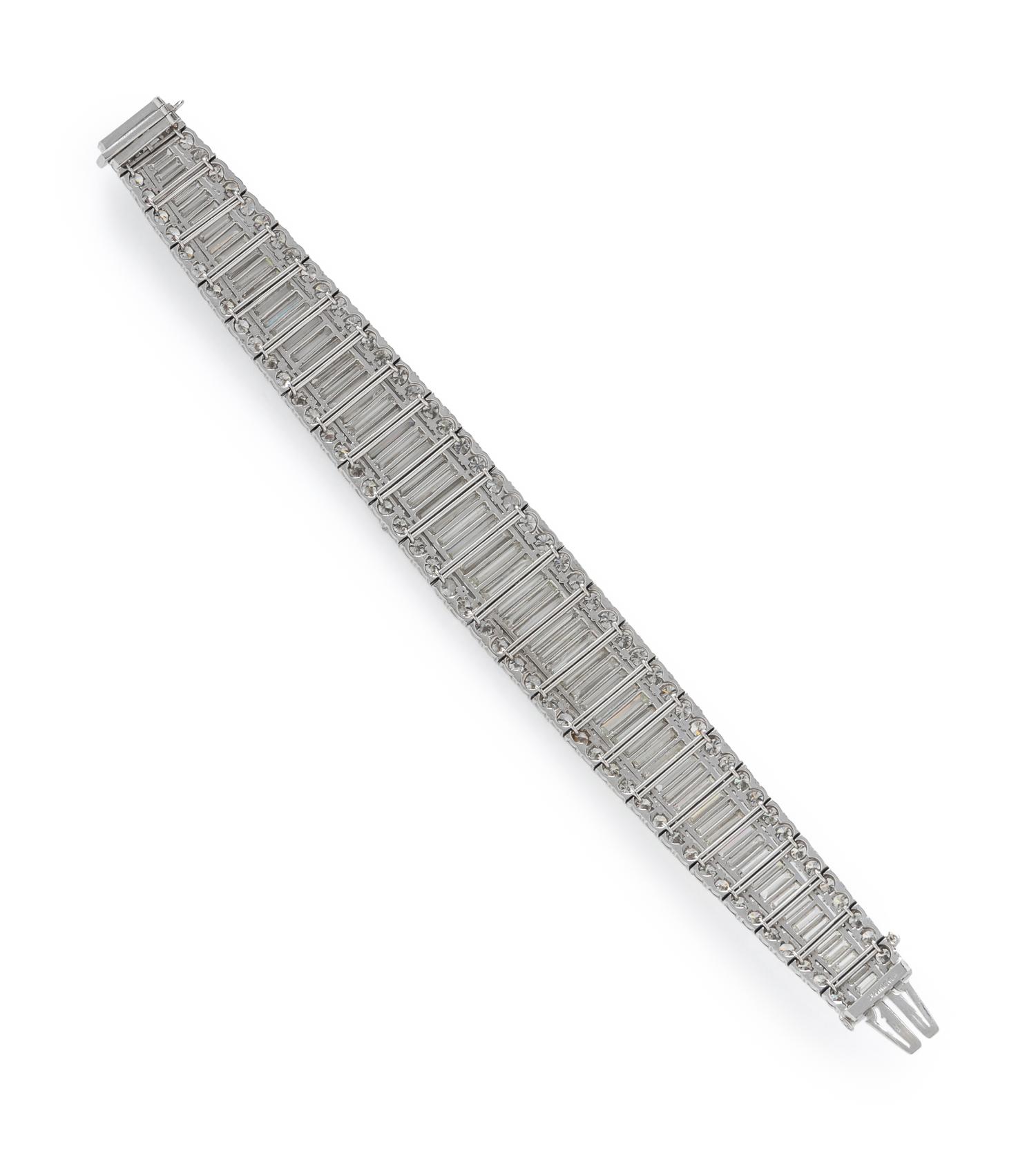 PLATINUM AND DIAMOND BRACELET