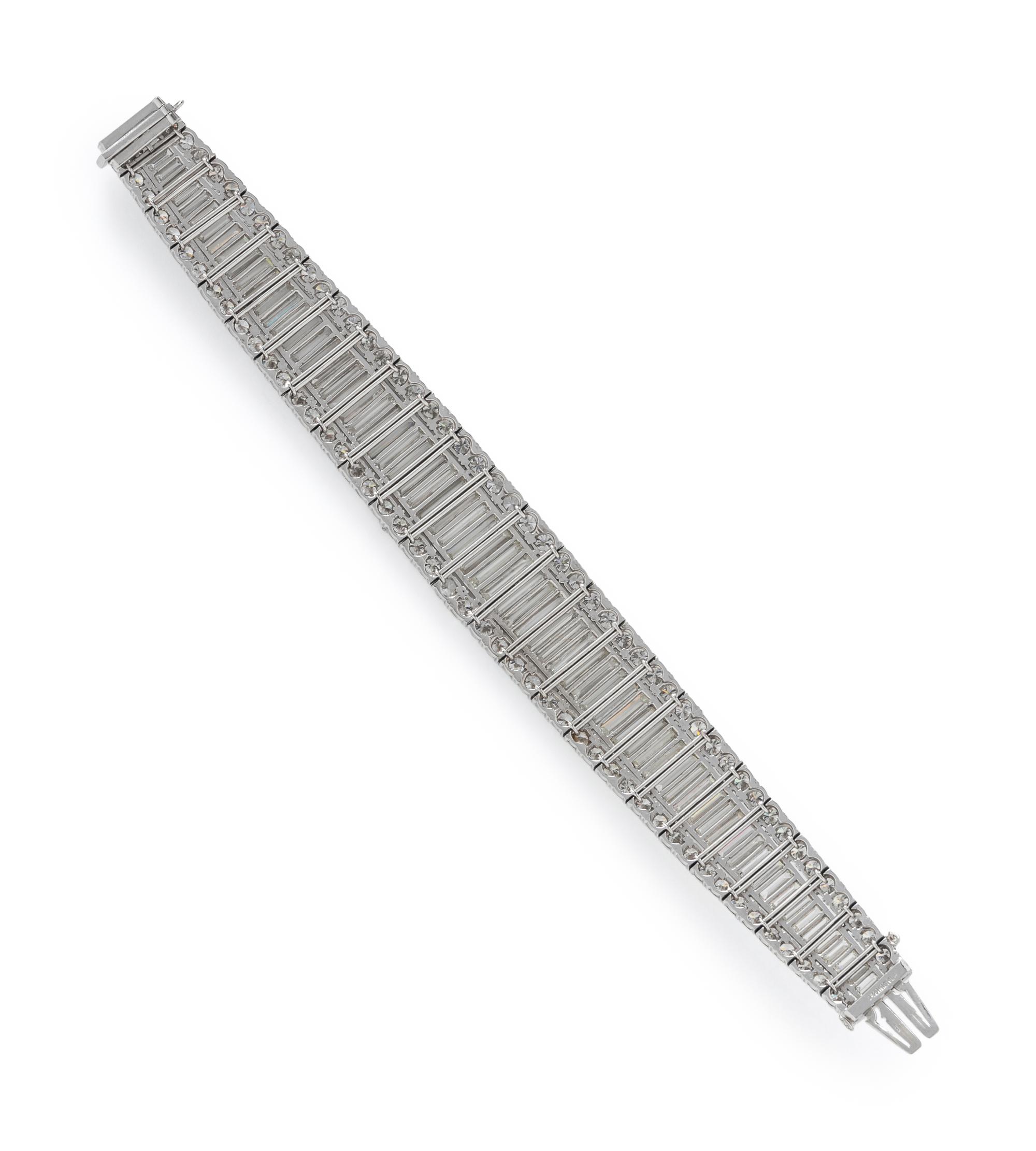 PLATINUM AND DIAMOND BRACELET