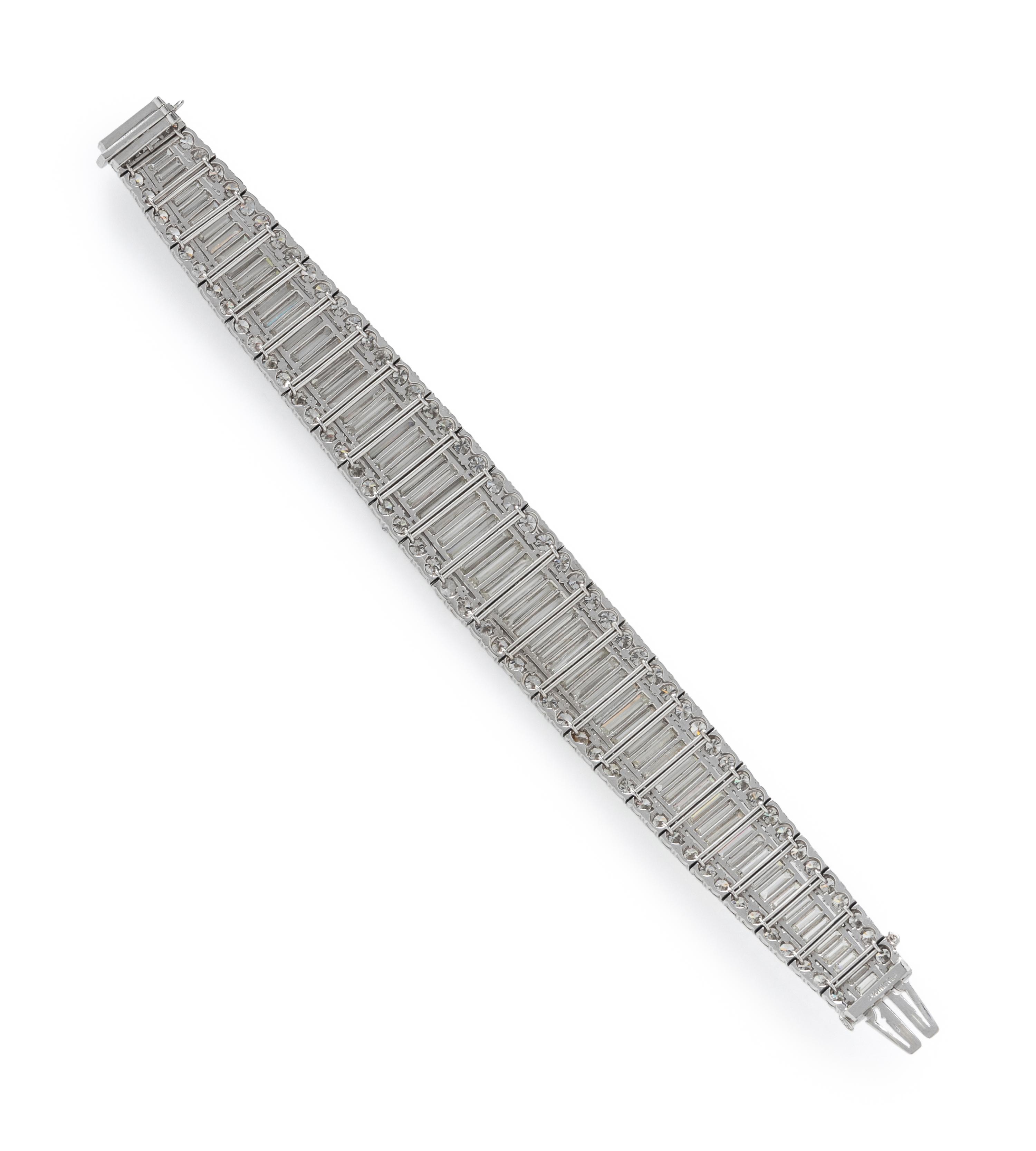 PLATINUM AND DIAMOND BRACELET