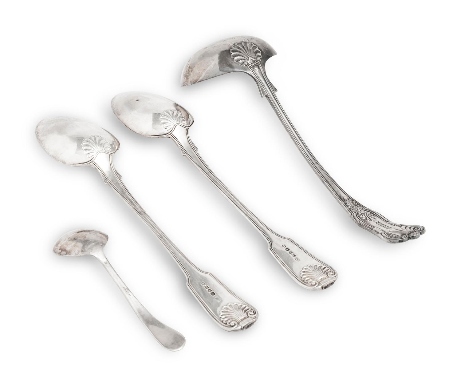 Two English Silver Serving Spoons