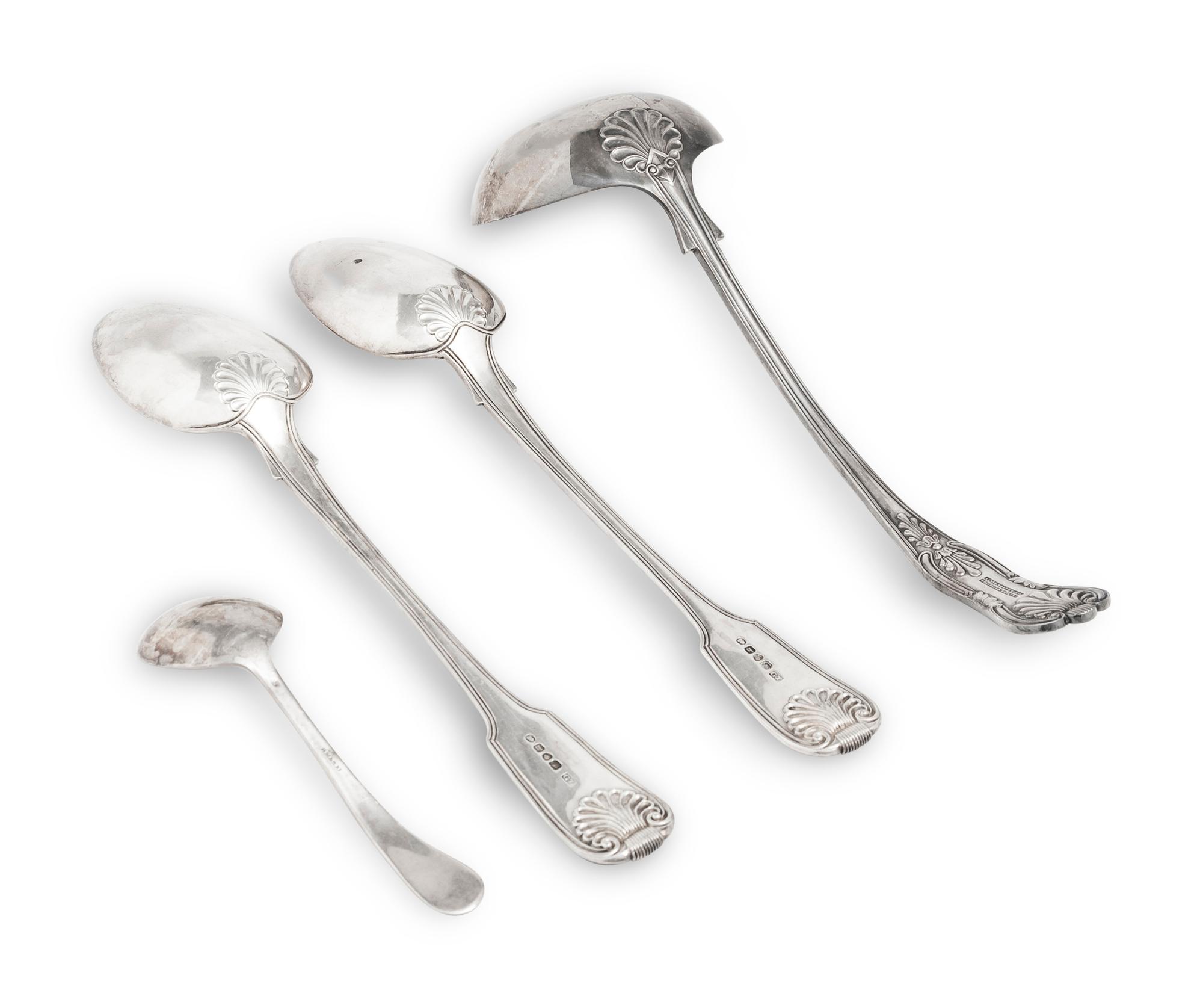 Two English Silver Serving Spoons
