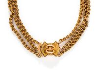 VICTORIAN, YELLOW GOLD MULTICHAIN NECKLACE