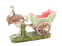 A Czech Majolica Jardiniere Height 12 1/4 inches.