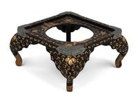 Two Japanese Lacquered Trays with Table Articles