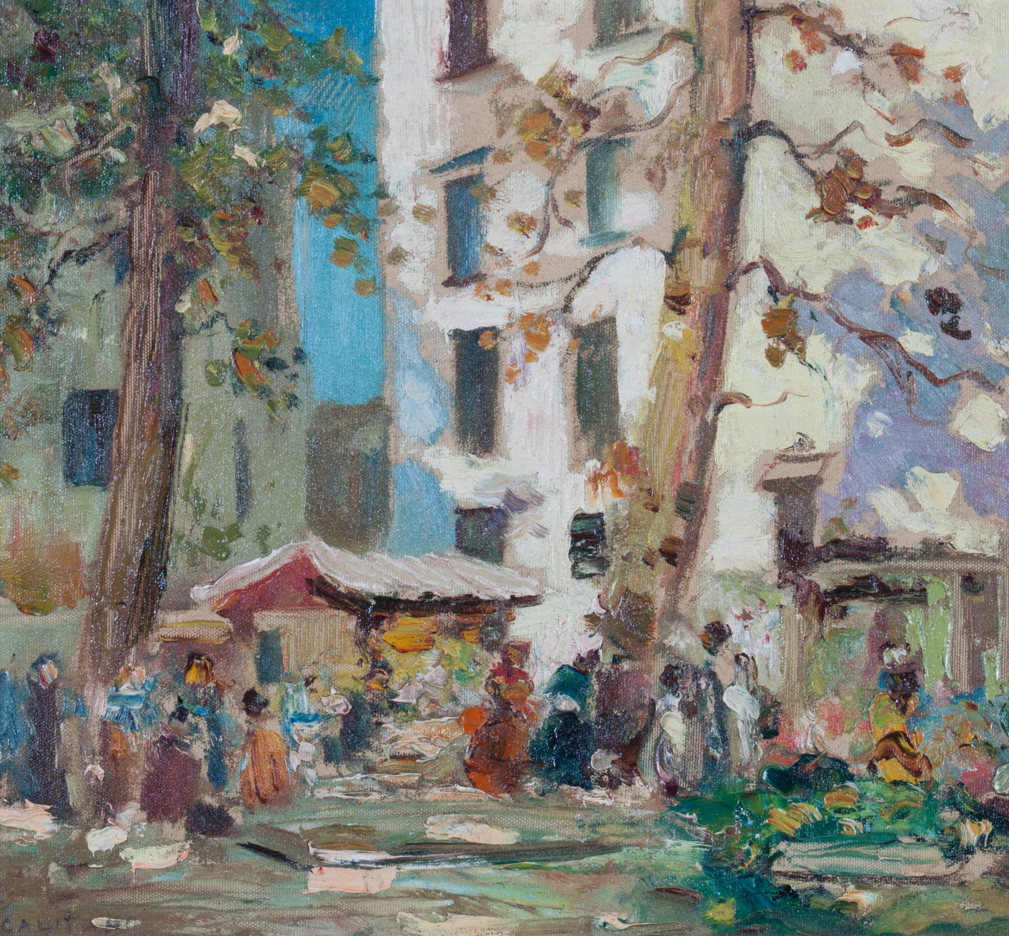 Michael Califano, (American, 1890-1979), Cityscape with People