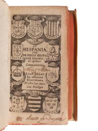 [EXPLORATION -- AMERICAS]. LAET, Johannes de (1593-1649). Hispania, sive de regis Hispaniae regnis et opibus commentarius . Leiden: Elzevir, 1629.