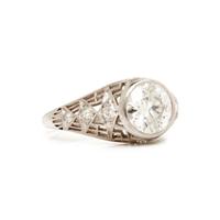 EDWARDIAN, PLATINUM AND DIAMOND RING