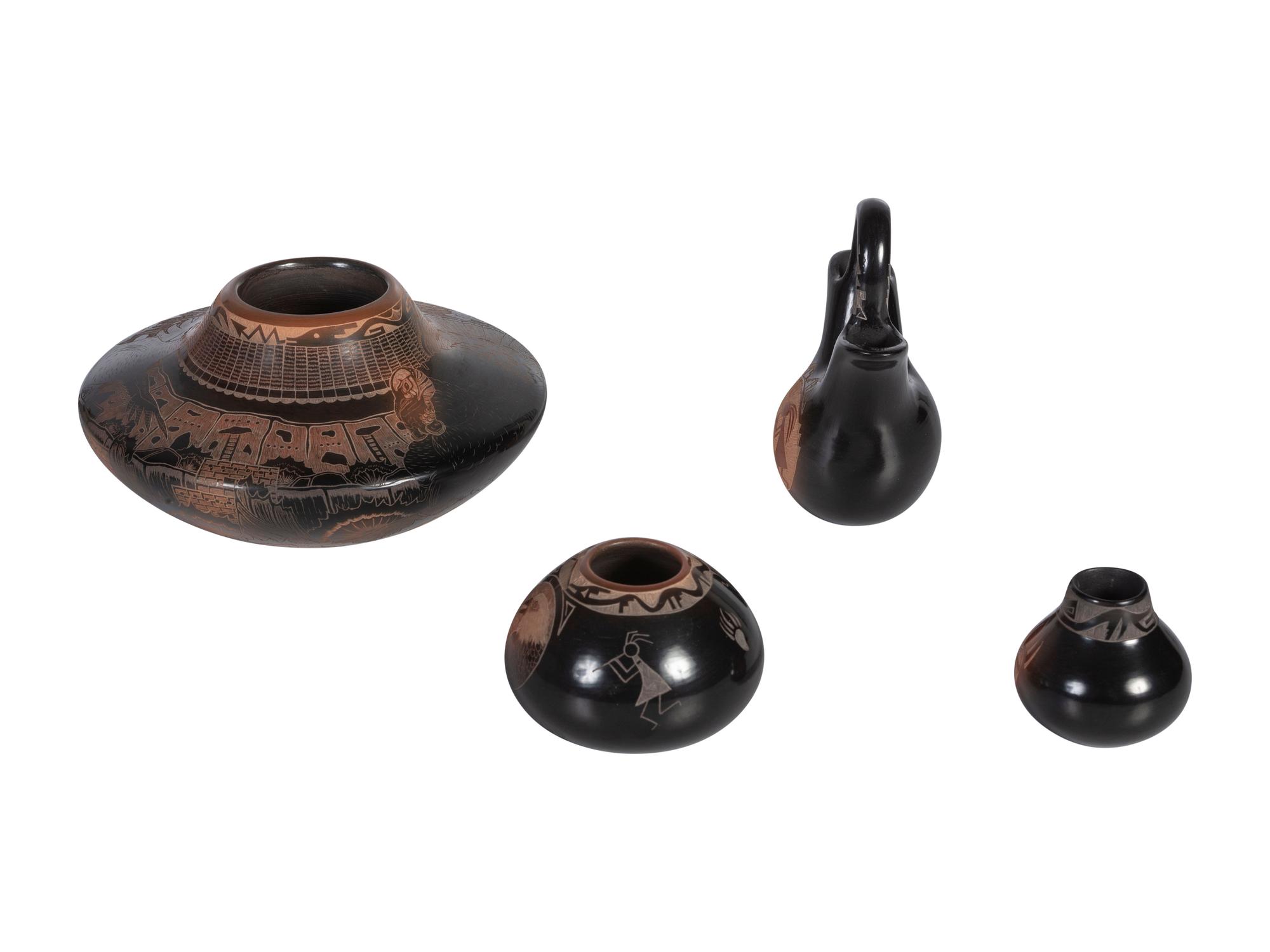 Sgraffito Jar and Miniature Pottery