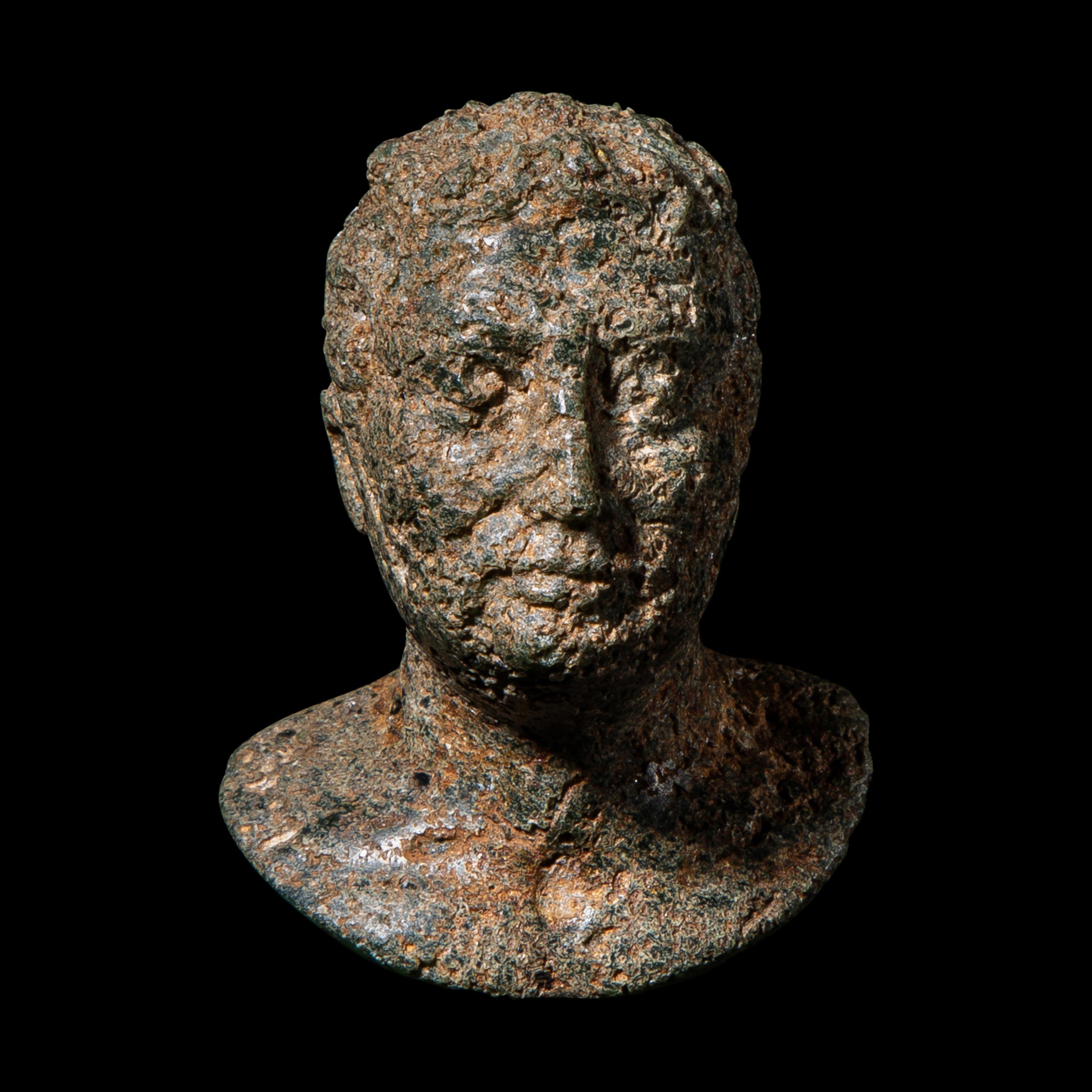 A Roman Glass Male Bust