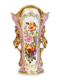 Two Continental Painted and Gilded Porcelain Vases